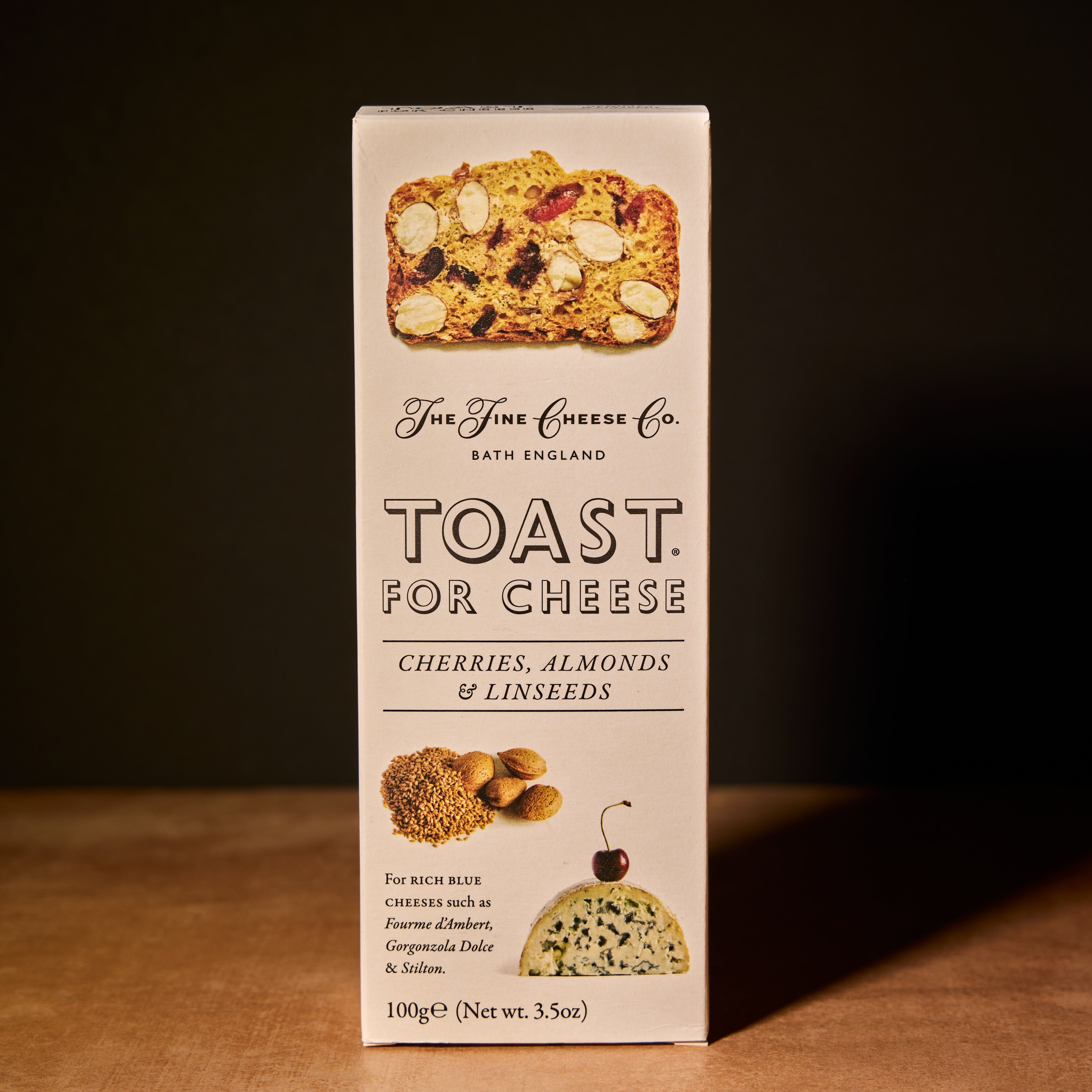 Fine Cheese Co. toast for cheese with cherries, almonds and linseeds, 100g